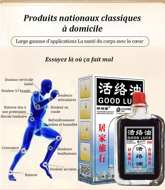 Huile activante pour soulager la douleur et stimuler la circulation